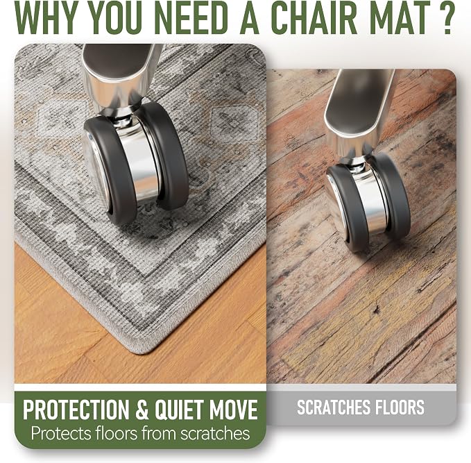 48"x60" Office Chair Mat for Hardwood, Under Desk Chair Mat for Home Office - Image 5