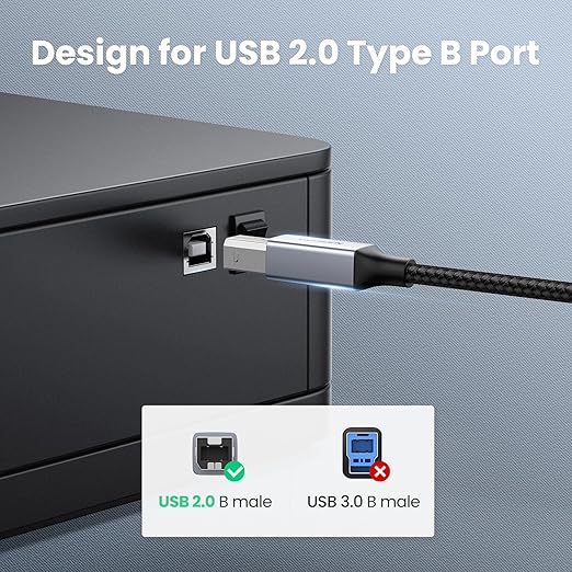 UGREEN USB C Printer Cable - 16 FT Nylon USB B to C Printer Cord - Image 9
