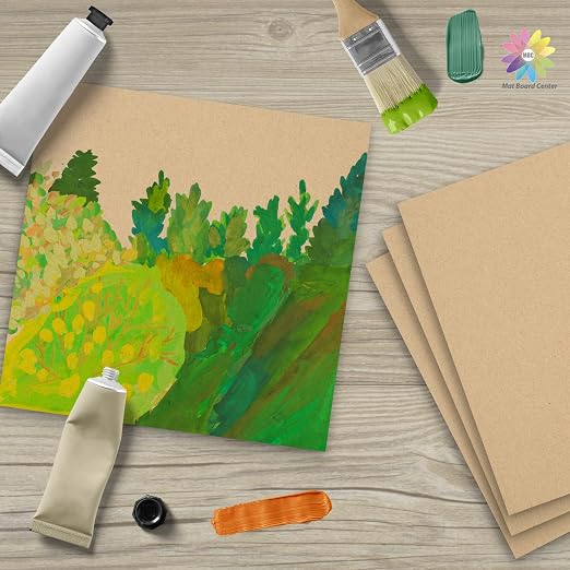 Mat Board Center, 50 Corrugated Cardboard Sheets 12x12 Inches Flat Card Board - Image 7