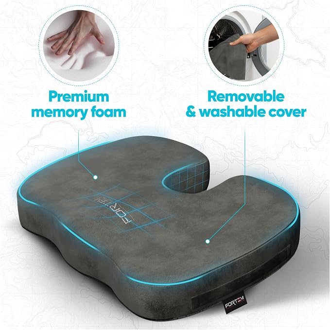 FORTEM Seat Cushion, Office Chair Cushion, Memory Foam Car Seat Cushions - Image 3