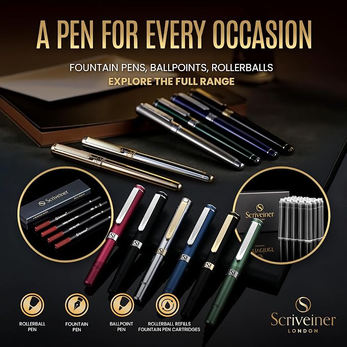 Scriveiner Personalized Gold Ballpoint Pen - Image 6