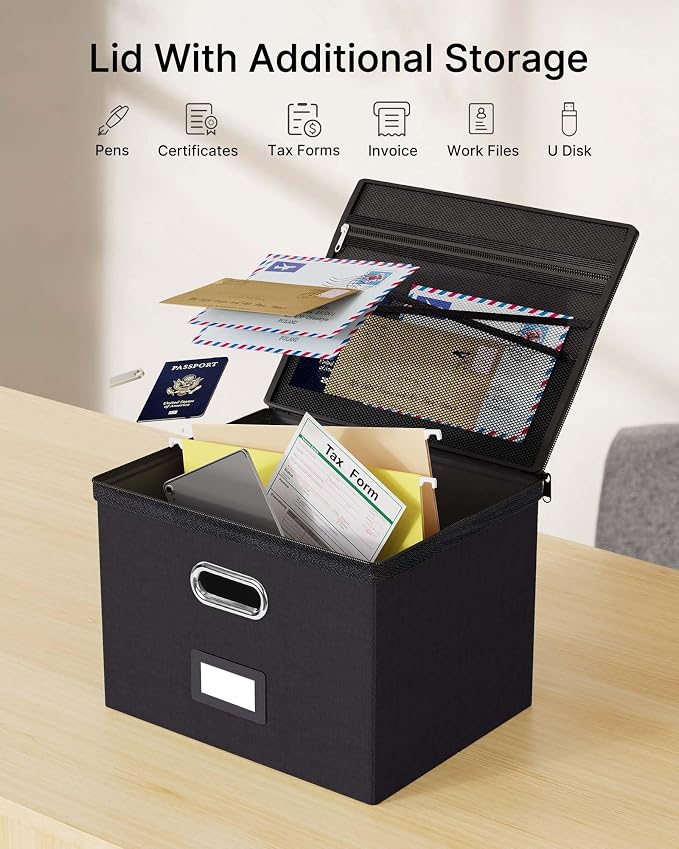 Oterri 2 Pack Large File Organizer Boxes - Image 2