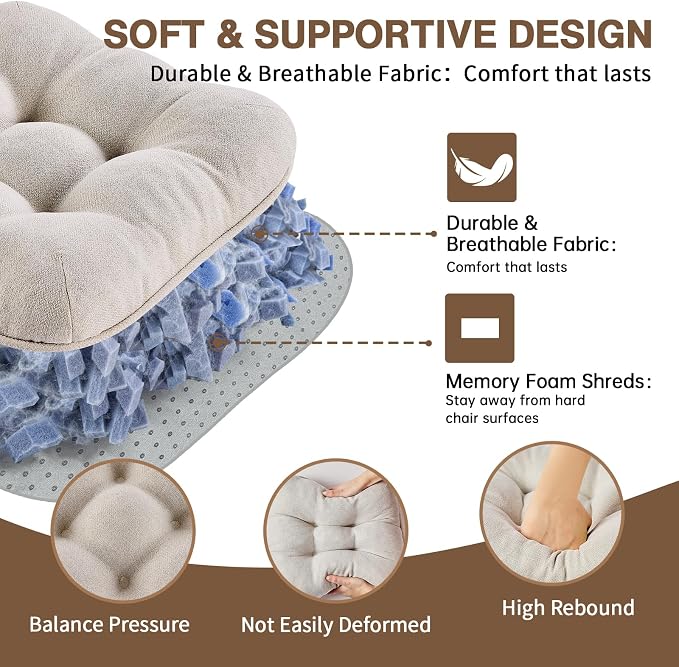 BETU Chair Cushions for Dining Chairs, 3.5" Thick Kitchen Table Chair Pads - Image 9