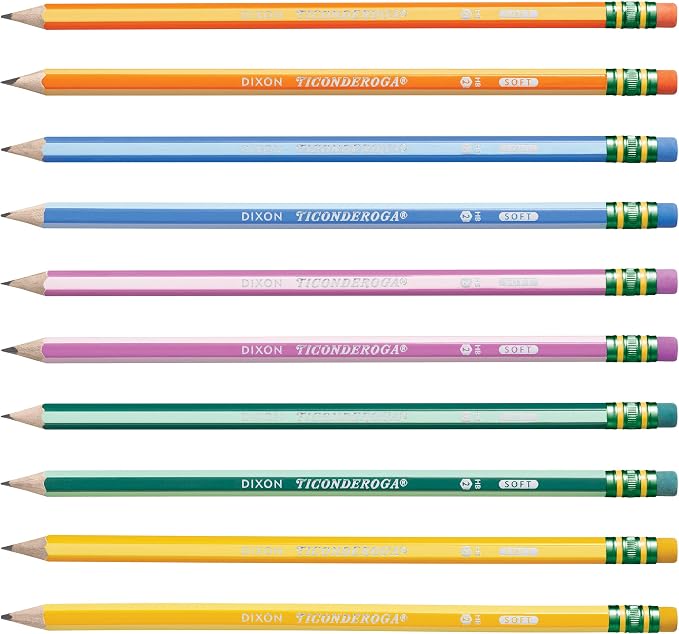 Ticonderoga X13910 Striped Wood-Cased Pencils, 2 HB Soft, Pre-Sharpened - Image 3
