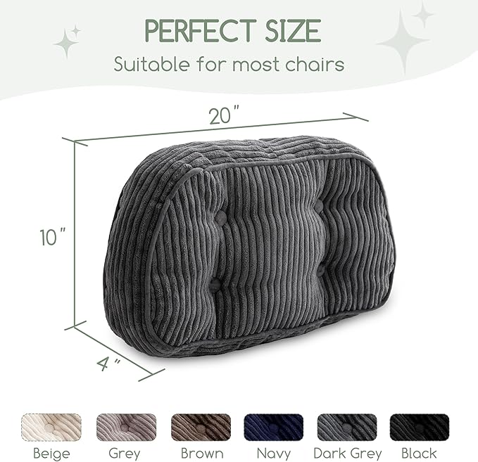 HIGOGOGO Lumbar Support Pillow for Recliner Chair/Accent Chair/Couch/Office - Image 3