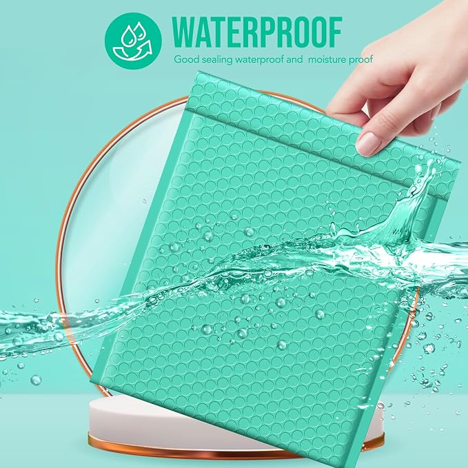 Fuxury Bubble Mailers 8.5x12 Inch Teal Padded Envelopes 40 Pack Large Bubble - Image 5