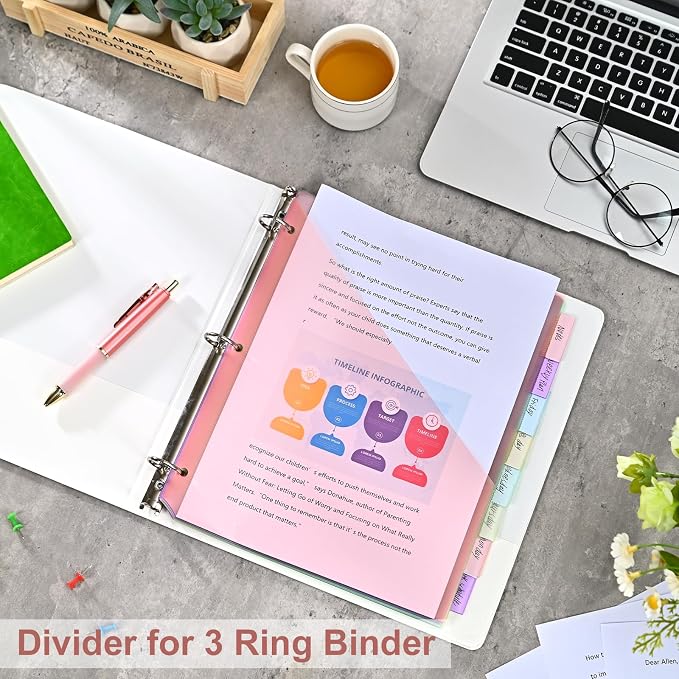 8-Tab Binder Dividers, Index Pockets - Image 7