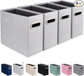 4 Pack Letter Size File Storage Box Collapsible, Fabric Hanging File Folders by ComfortKeeper