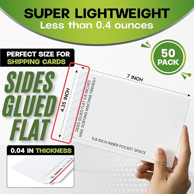 50 Pack Shell Mailer Incognito Trading Card Envelopes by Hobby Armor, Perfect - Image 2