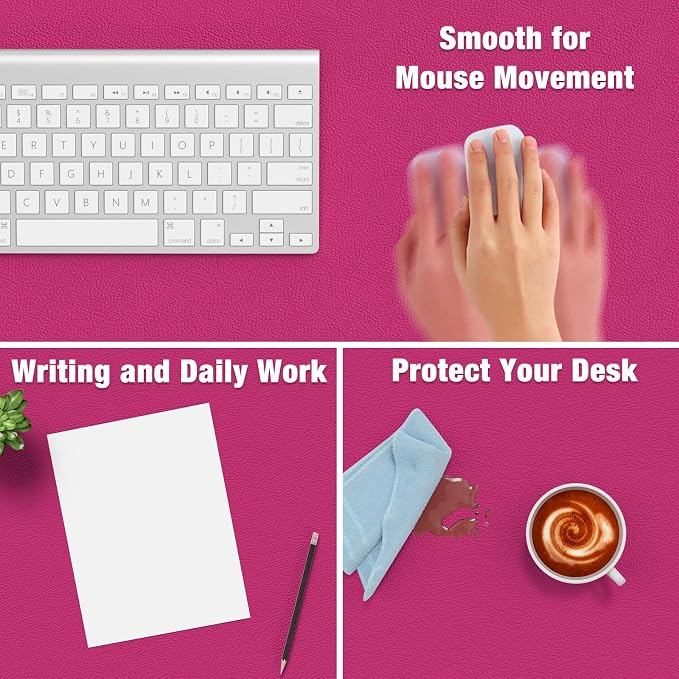 Hsurbtra Desk Pad, XL Extended Mouse Pad, Waterproof Desktop Blotter Protector - Image 4