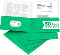 Zzrywuty 50 Packs Paper Green Folders by Zzrywuty