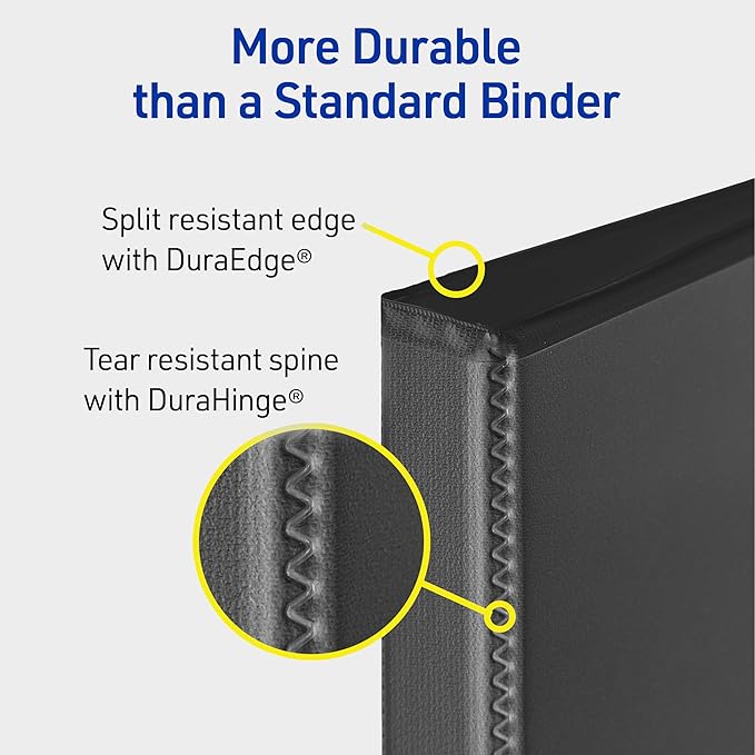 Avery Heavy-Duty View 3 Ring Binder, 1.5 Inch One Touch Slant Rings, 375-Sheet - Image 2