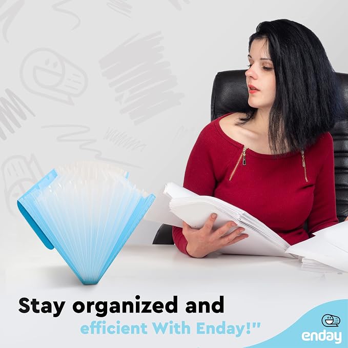 Accordion File Organizer 13 Pocket Expanding File Folder - Image 6
