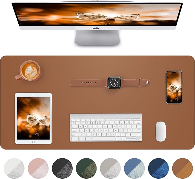 Non-Slip Desk Pad, Mouse Pad, Waterproof PU Leather Desk Protector, Ultra Thin by AFIING