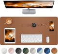 Leather Desk Pad Blotter, Mouse Pad, Office Desk Mat, Non-Slip PU Leather Desk by AFIING