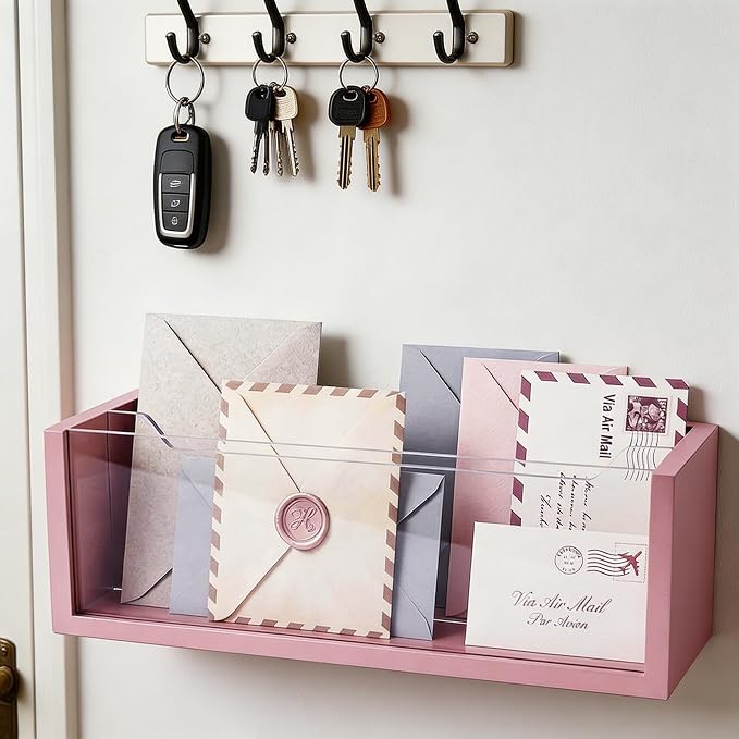 Mail Organizer with Clear Acrylic Dividers - Image 6