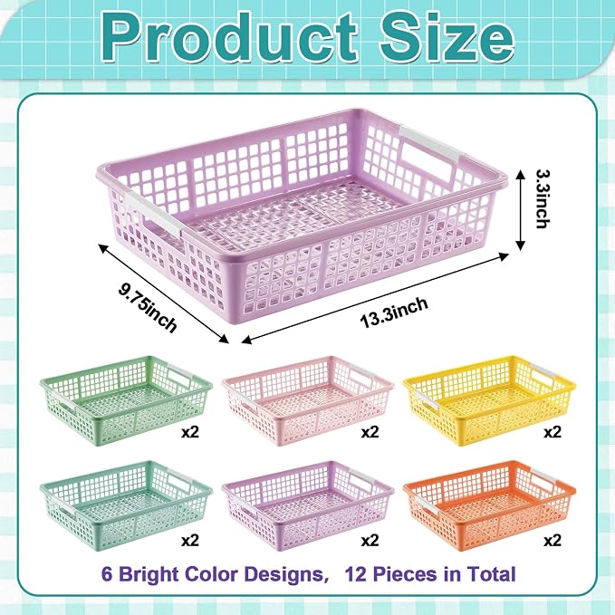 gisgfim 12 Pack Plastic Turn in Paper Trays - Image 2