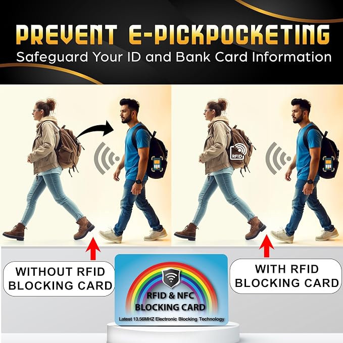 SaiTech IT 5 Pack RFID Blocking Card Protect Your Entire Wallet, Purse | - Image 3