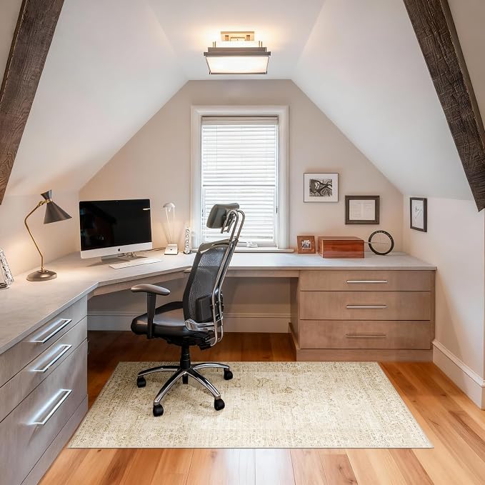 Office Chair Mat for Hardwood Floor, Non-Slip Under Desk Mat Rug for Rolling - Image 2