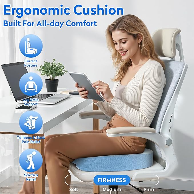XXL Seat Cushion Office Car Seat Cushion, Memory Foam Cushion - Image 6