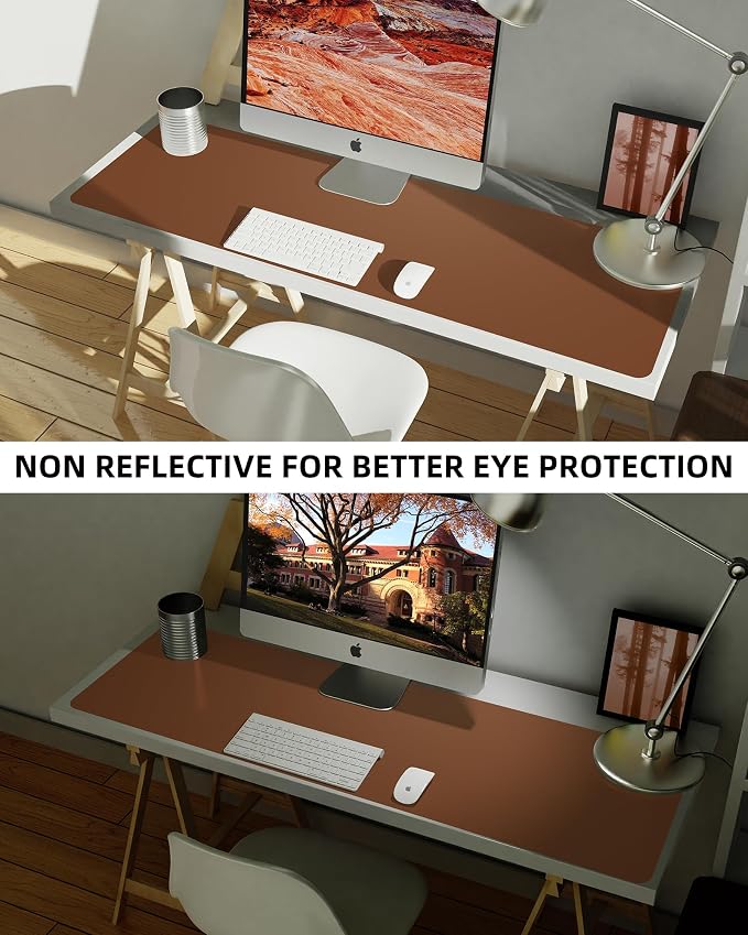 Large Desk pad mat, Mouse Pad, Office Desk Mat, Non-Slip PU Leather Desk Blotter - Image 6