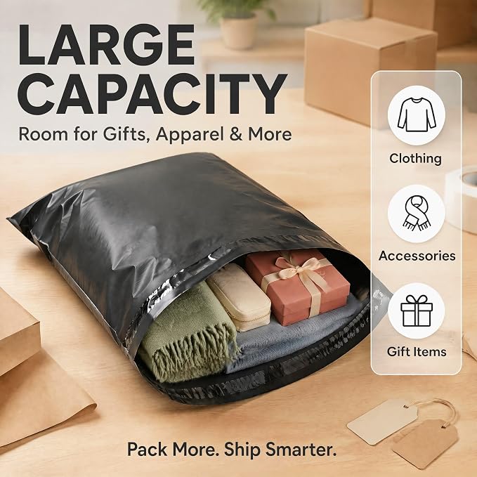 19"x24" Poly Mailers，Black Shipping and Envelope Bags Pack of 12 - Image 5