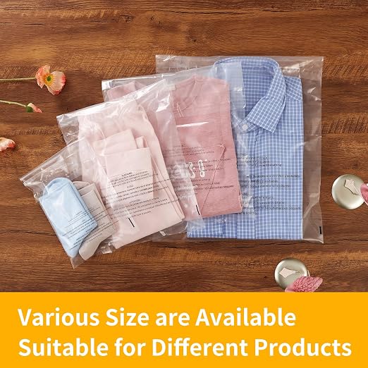 iMailer - 100 Count - 12" x 15" Clear Plastic Poly Bags - Image 6