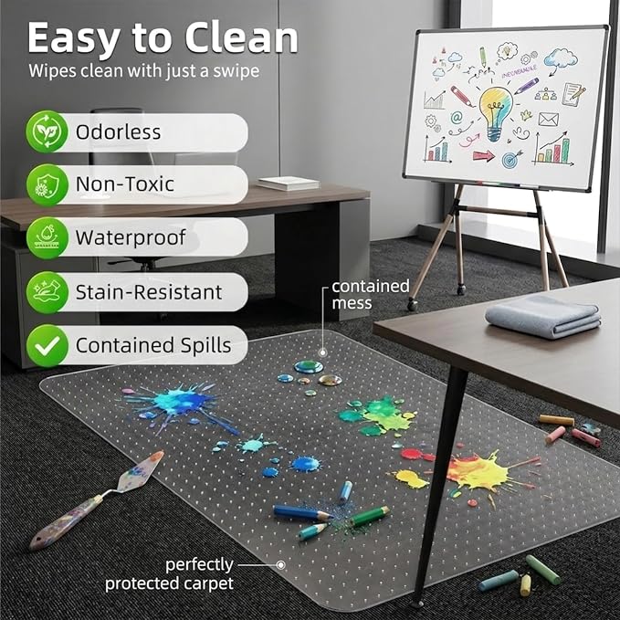 Office Chair Mat for Carpets, 2 Pack 36" x 48" Chair Mat, Slip Resistant Heavy - Image 3
