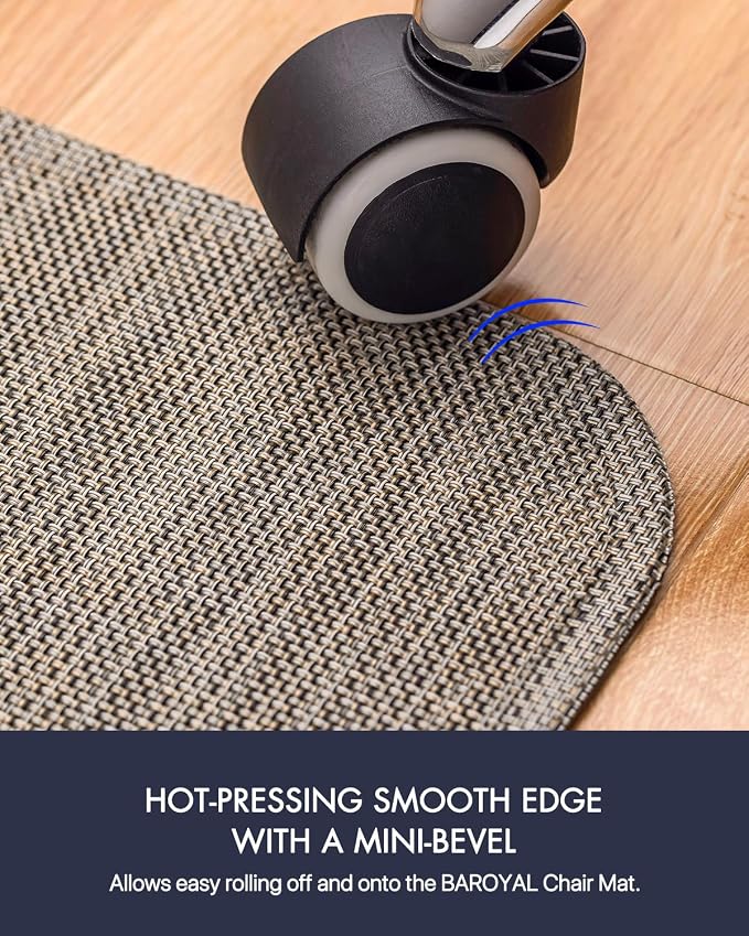 Baroyal Office Chair Mat for Hardwood Floor Under Desk Computer Rolling Chair - Image 5