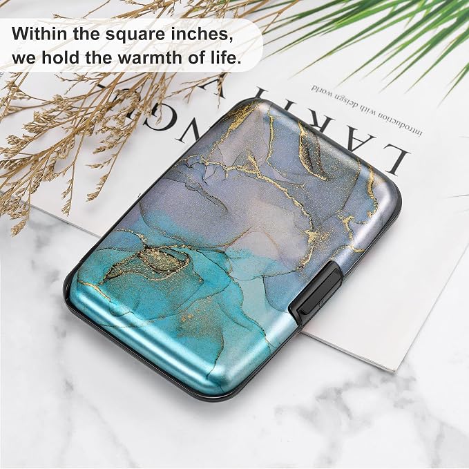 ELFISH Mini RFID Aluminum Wallet Credit Cards Holder Business Card Case Metal - Image 6