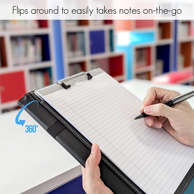 STYLIO Padfolio Folder with Removable Clipboard | Portfolio Organizer | Binder - Image 2