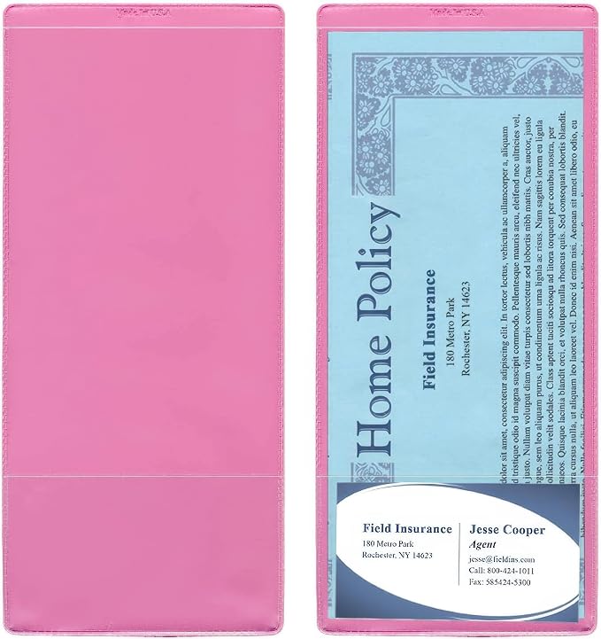 StoreSMART - Pink Plastic Policy Holders - 25 Pack - INS30-PK-25 by StoreSMART