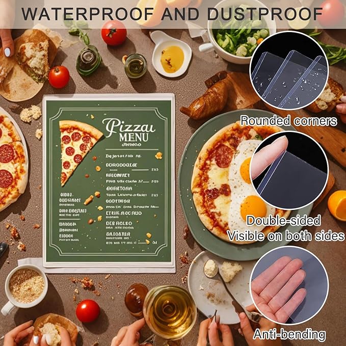 30-Pack 8.5" x 11" Rigid Print Protectors, Transparent Hard Plastic Page Sheet - Image 4