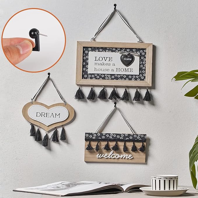 Push Pin Hooks - 50 Pieces Cork Board Hooks, Push Pins - Image 7