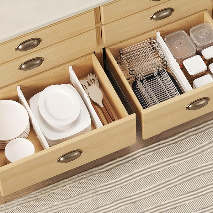 Lifewit 6" Tall 9 Pack Drawer Dividers, 11.5"-18.5" Adjustable Deep Drawer - Image 10