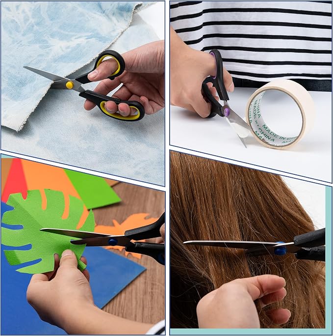 Scissors, BOOMIBOO 8" All Purpose 6 Pack - Image 6