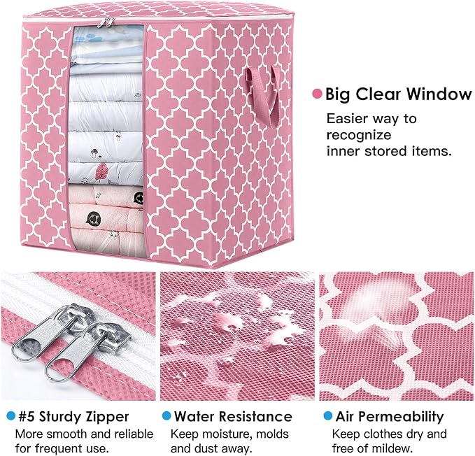 WISELIFE Storage Bags 8 Pack/100L Large Blanket Clothes Organization and - Image 3