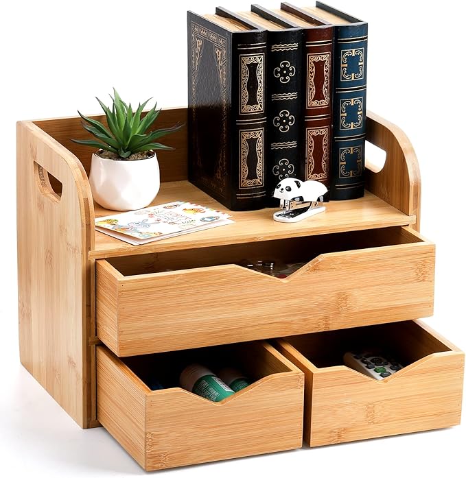 Hacaroa 3 Tier Bamboo Desktop Organizer by Hacaroa
