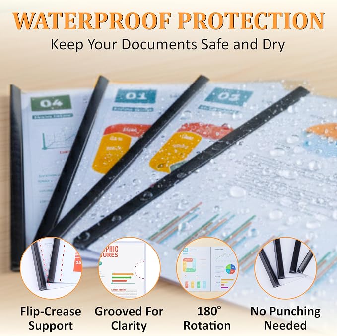 50 Pack Report Covers with Sliding Bar - Image 7
