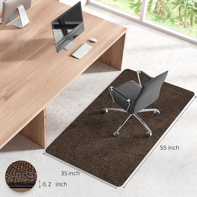 Office Chair Mat for Hardwood and Tile Floor, Anti-Slip Mat for Rolling Chair - Image 5