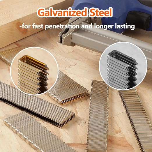 1200-Count 18 Gauge 1/4 Inch Narrow Crown Staples, 400 per Size, Heavy Duty - Image 4