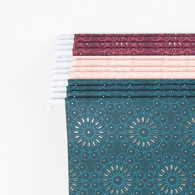 U Brands Hanging File Folders, Fleuri Jewel Tones - Image 3