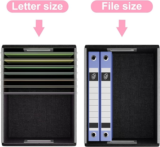 Portable Leather File Organizer Storage Boxes, Collapsible File Folder - Image 5