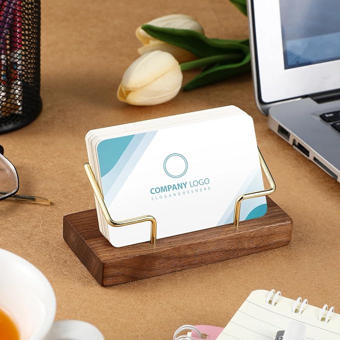 Amyhill 2 Pieces Wood Business Card Holder - Image 5
