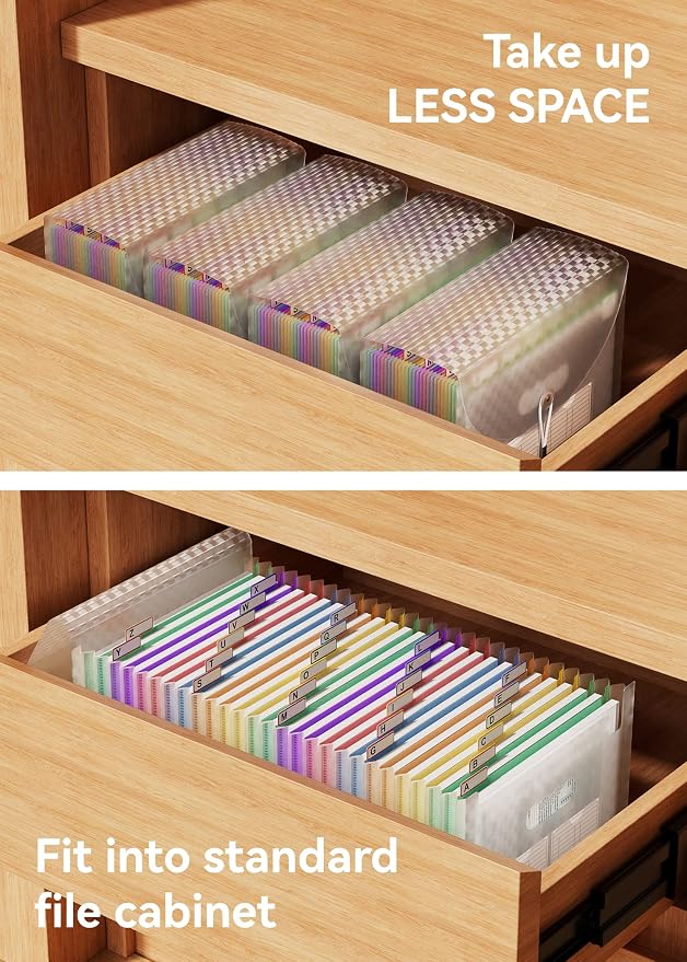 ABC life 26-Pocket Accordion File Organizer, Expandable Monthly Bill & Receipt - Image 5