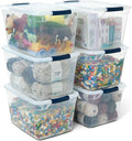 Rubbermaid Cleverstore Clear 32 Qt, 6 Pack Stackable Plastic Storage Bins by Unknown