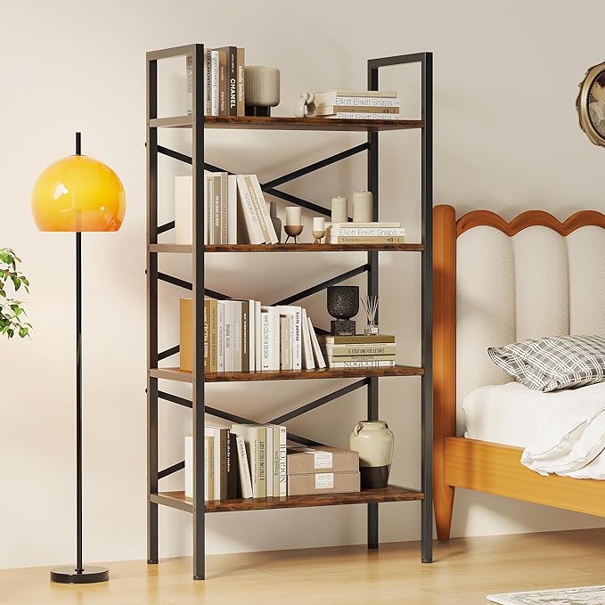 Homeiju 4 Tier Bookshelf 23.6" Width, Kids Bookshelf - Image 5