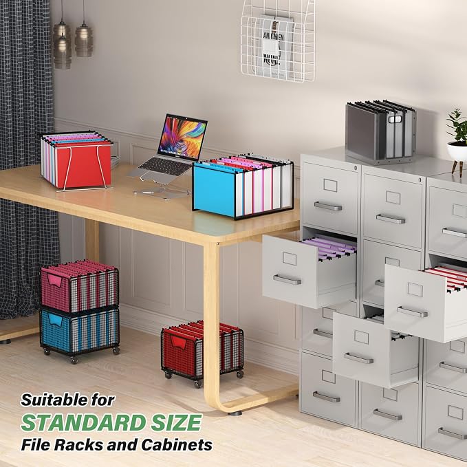 Ansook Extra Capacity Plastic Hanging File Folder Letter Size, Heavy Duty 2" - Image 7