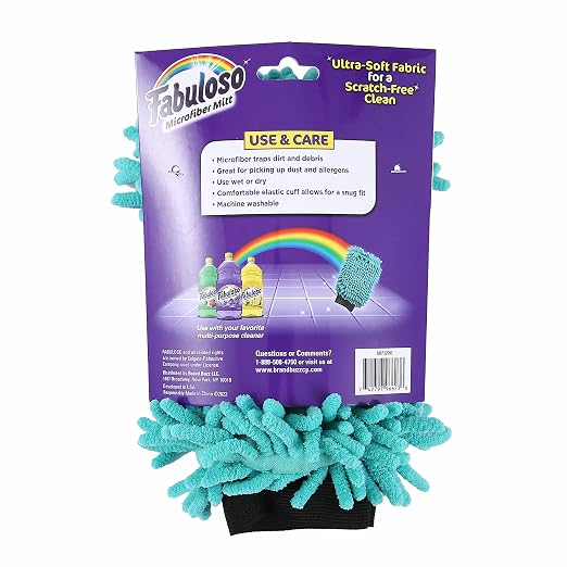 Fabuloso Microfiber Cleaning Mitt Glove, Lint-Free Scratch-Free Dusting Washing - Image 5