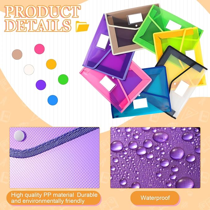 Epakh 36 Pack Plastic Expanding File Folders Expandable File Folder - Image 4